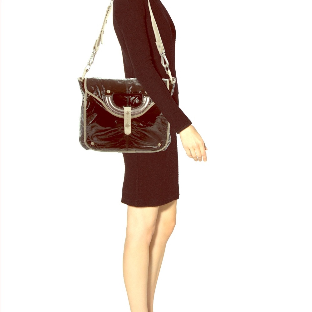 Stella McCartney Patent Coated Canvas Satchel